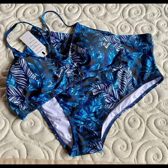 🌴Zeraca Highwaisted Strappy/Racer Back Bikini🌴NWT - Picture 3 of 8